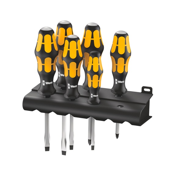 WERA Screwdriver set 932/918/6 in rack 6-piece 05018287001 - Screwdriver set