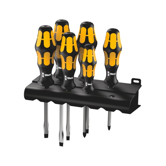 WERA Screwdriver set 932 S/6 in rack 6-piece 05018283001 - Screwdriver set