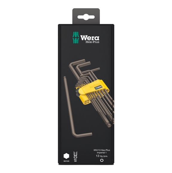 WERA Hex key set 950/13 Hex-Plus Imperial 1 SB imperial BlackLaser - Allen key set