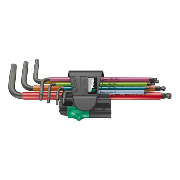 WERA Hex key set 950/7 Hex-Plus Magnet 1 metric BlackLaser 05022534001 - Allen key set