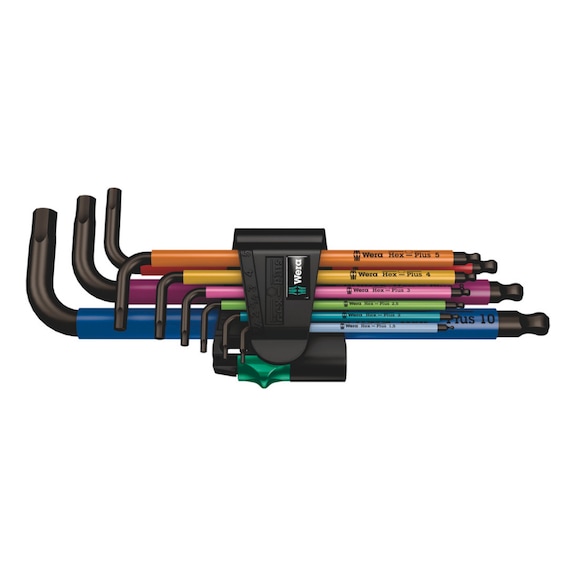 WERA Hex key set 950/9 Hex-Plus Multicolour 1 metric 05022089001 - Allen key set