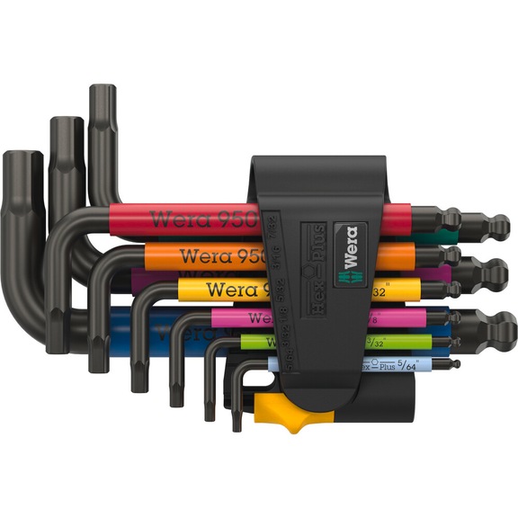 WERA Hex key set 950/9 Hex-Plus Imperial 3 imperial BlackLaser 05022641001 - Allen key set