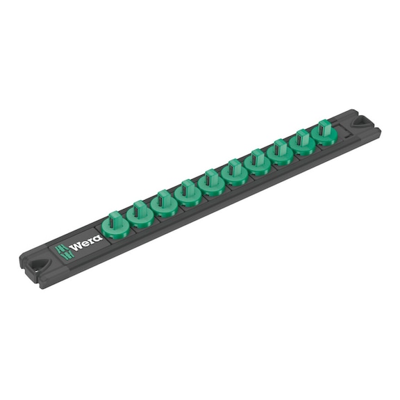 WERA magnetic socket strip 9600 1/4 in unequipped 30x270 mm 05136420001 - Magnetic rail