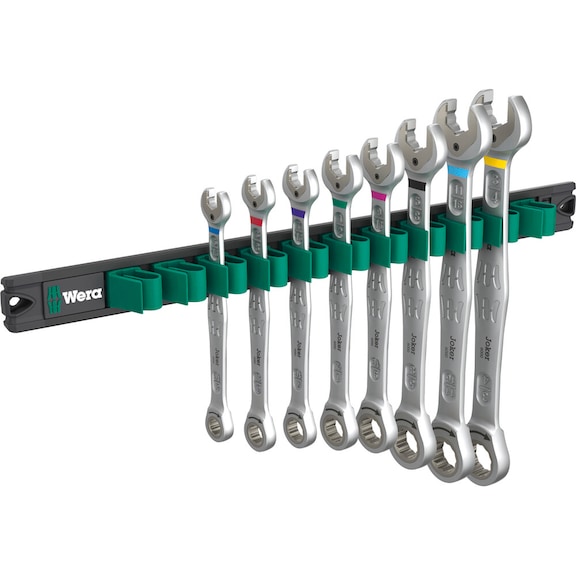 WERA magnetic strip 9632 Open-end ratchet wrench set 8-pieces 05020016001 - Combination ratchet wrench set