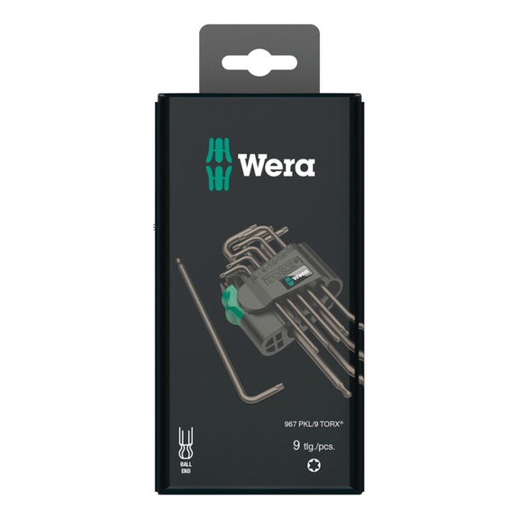 WERA Hex key set 967/9 TX 1 SB BlackLaser 05073598001 - Allen key set