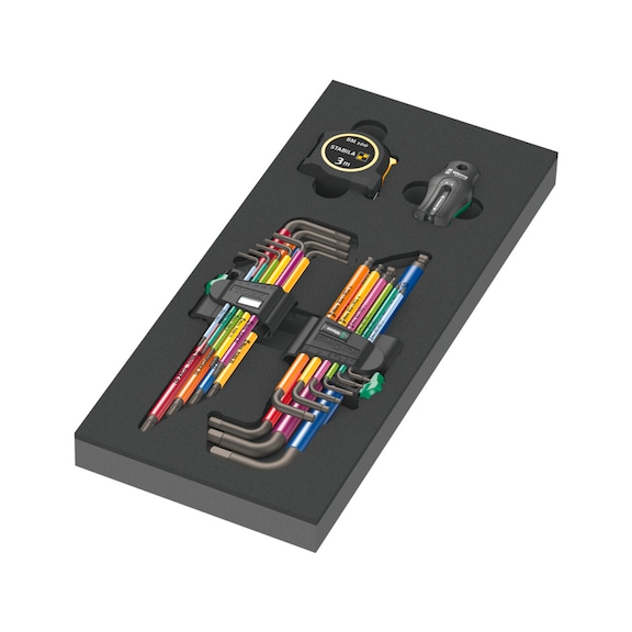 WERA Schaumstoffeinlage 9740 Winkelschlüssel Set 1 20‑teilig 05150140001 - Innensechskantschlüssel-Satz