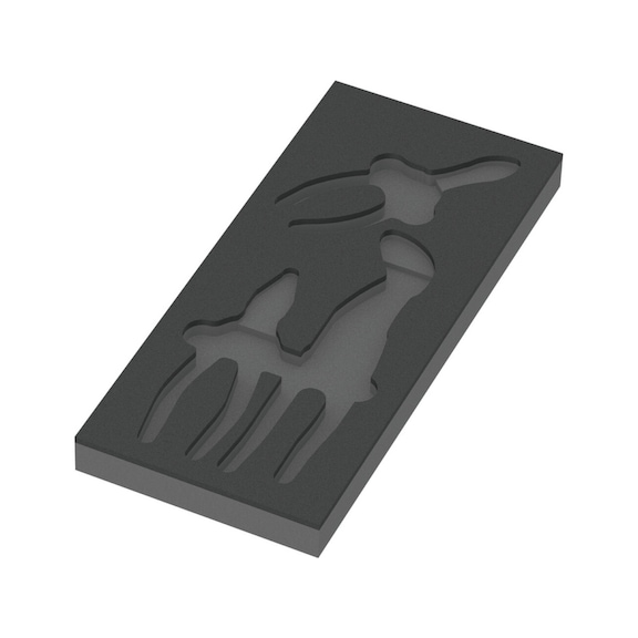 WERA foam insert 9880 KNIPEX pliers set 1 without tools 05137380001 - Drawer foam rubber insert (workshop)