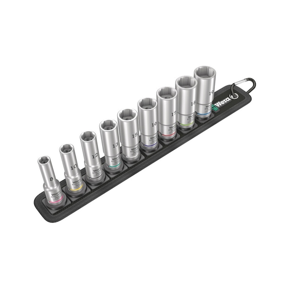 WERA Socket set Belt B Deep 1 3/8 in drive 05004545001 - Socket wrench (set)