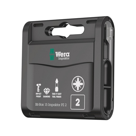WERA Bits assortment Bit-Box 15 Impactor PZ 2x25 mm 05057763001 - Bit set