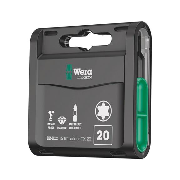 WERA Bits assortment Bit-Box 15 Impactor TX 20x25 mm 05057772001 - Bit set