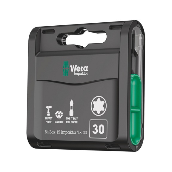 WERA Bits assortment Bit-Box 15 Impactor TX 30x25 mm 05057776001 - Bit set