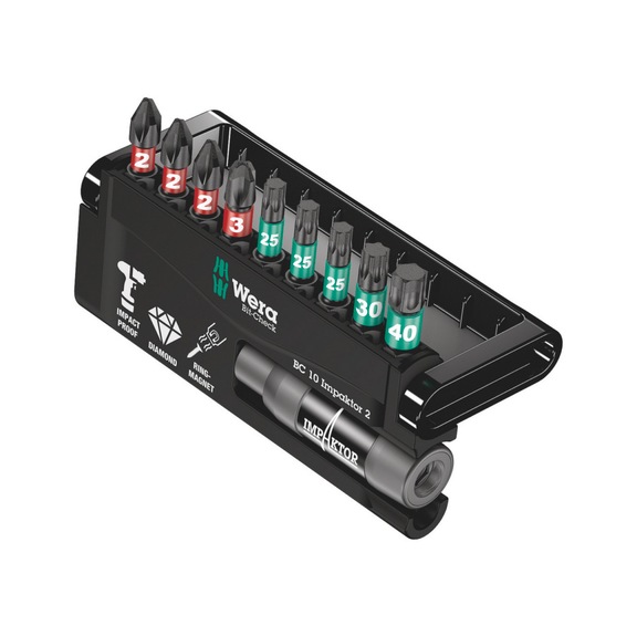 WERA bits assortment Bit-Check 10 Impactor 2 10-piece 05057682001 - Bit set
