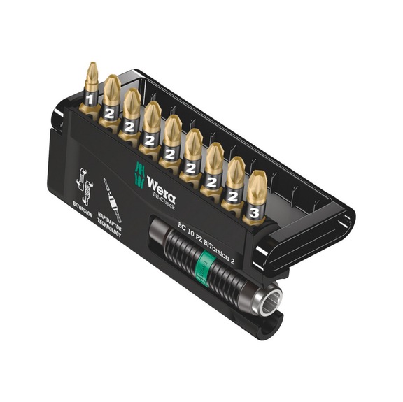 WERA Bit assortment Bit-Check 10 PZ BiTorsion 2 05347153001 - Bit set