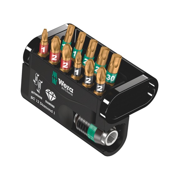 WERA bits assortment Bit-Check 12 Diamond 1 12-piece 05057421001 - Bit set