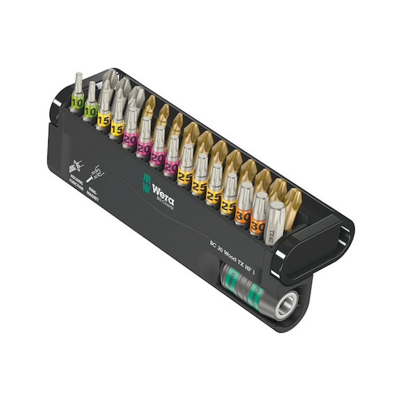 WERA bits assortment Bit-Check 30 Wood TX HF 1 30-piece 05057436001 - Bit set