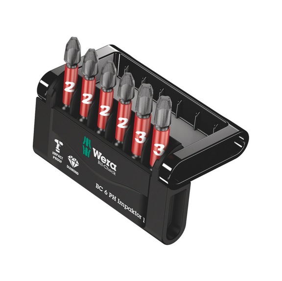 WERA Bits assortment Bit-Check 6 PH Impactor 1 4xPH 2x50; 2xPH 3x50 05057691001 - Bit set