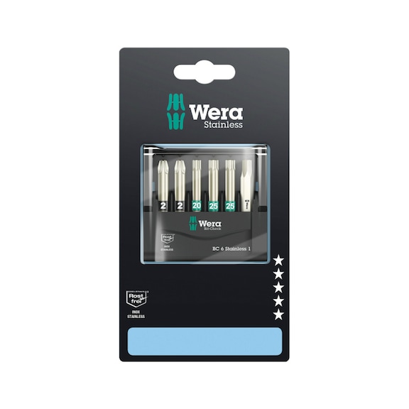WERA Bits assortment Bit-Check 6 Stainless 1 SB 6-piece 05073634001 - Bit set