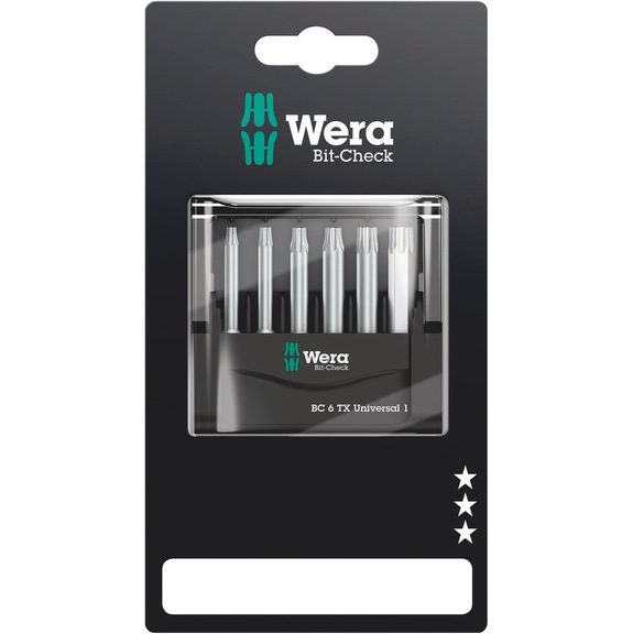WERA Bits assortment Bit-Check 6 TX Universal 1 SB 05073637001 - Bit set