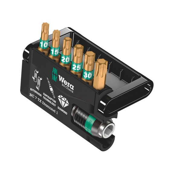 WERA Bits assortment Bit-Check 7 TX Diamond 1 7-piece 05057415001 - Bit set