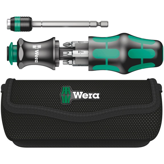 WERA Combination screwdriver with 6 bits Kraftform Kompakt 22 with case 05051023001 - Bit set
