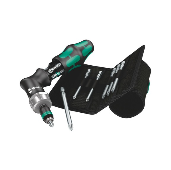 WERA Combination screwdriver with 6 bits KK Pistol RA 4 13-piece 05051031001 - Bit set