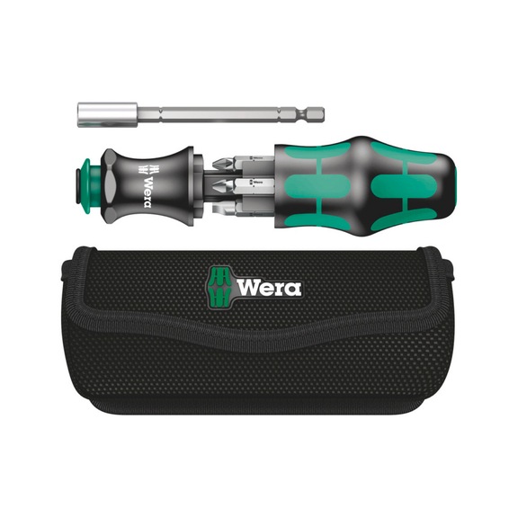 WERA Kombi-Schrauber mit 6 Bits mit Tasche Kraftform Kompakt 28 05134491001 - Bit-Satz