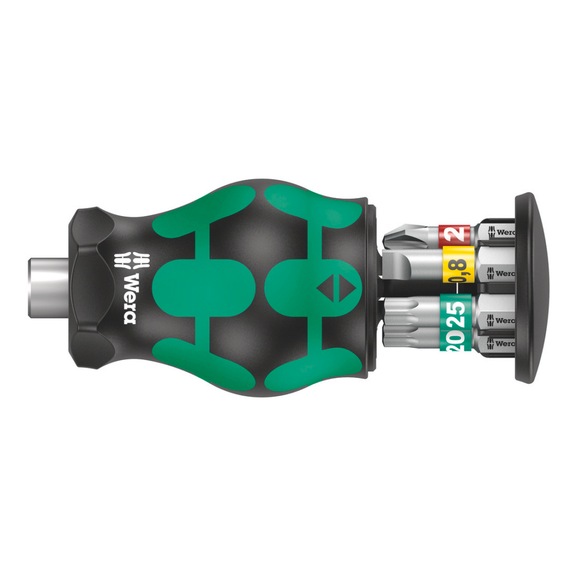 WERA Bits holder with 6 bits Kraftform compact stubby magazine 1 05008873001 - Bit set