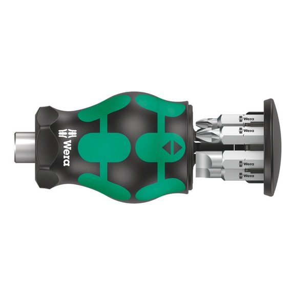 WERA Bits holder with 6 bits Kraftform compact stubby magazine 4 05008877001 - Bit set