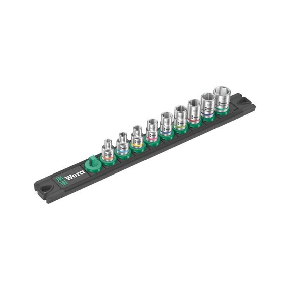 WERA Socket Wrench Set 1/4 in Socket Rail A Imperial 1 05005420001 - Socket wrench (set)