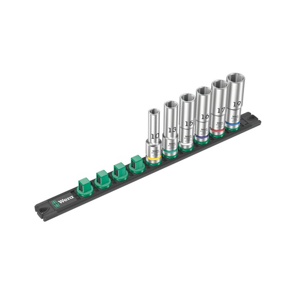 WERA Socket set 1/2 in drive Socket Rail C Deep 1 05005470001 - Socket wrench (set)