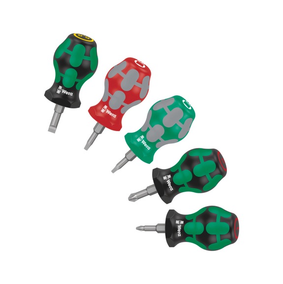 WERA Screwdriver set Stubby Set 3 5-piece 05008872001 - Screwdriver set
