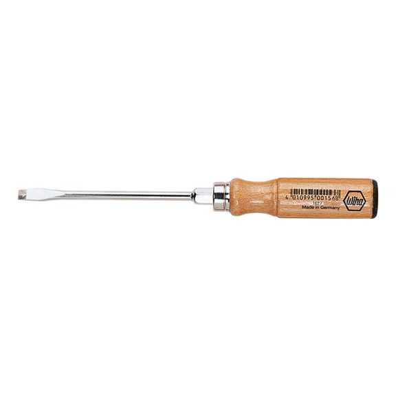 WIHA Wood screwdriver, slotted 10.0 mm x 175 mm 00156 - Slotted screwdriver