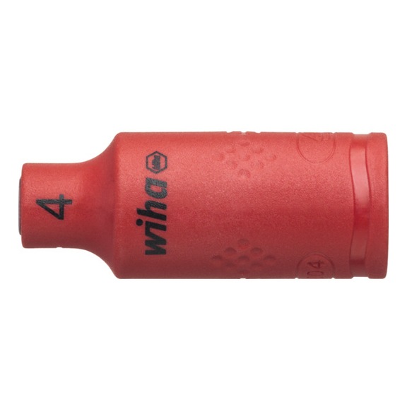 WIHA Socket wrench insulated 1/4 inch hexagon socket 4.0 mm x 42 mm 43088 - Socket wrench bit (hexagonal)
