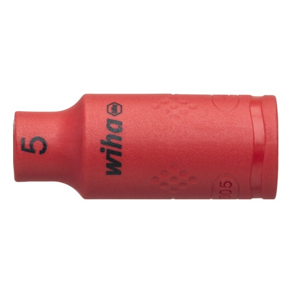WIHA Socket insulated 1/4 inch hexagon socket 5.0 mm x 42 mm 43089 - Socket wrench bit (hexagonal)