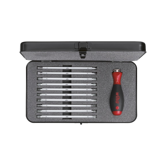 WIHA Schraubendreher mit Wechselklingen Set SYSTEM 6 12-teilig in Box 00623 - Schraubendreher-Wechselklinge