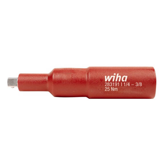 WIHA Vierkant-Adapter isoliert 3/8“ für 1/4 Zoll Steckschlüssel 44355 - Schraubendreher, -einsatz (Sonstiges)