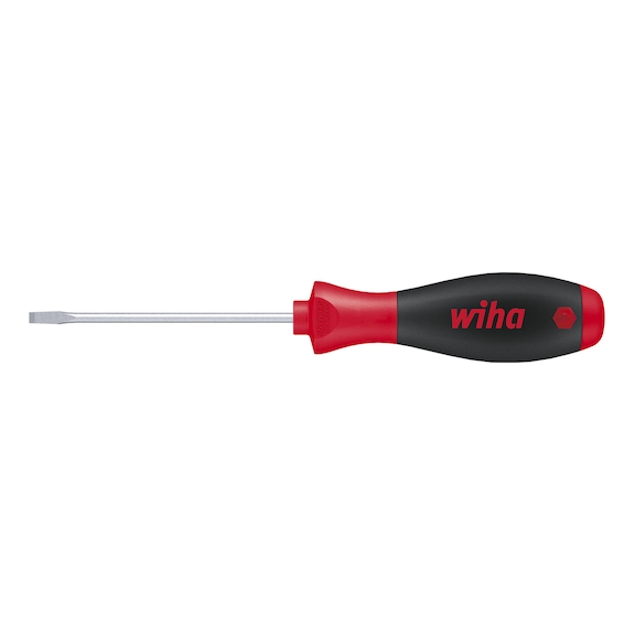 WIHA screwdriver SoftFinish slotted with round blade 3.0 mm x 80 mm 43379 - Slotted screwdriver