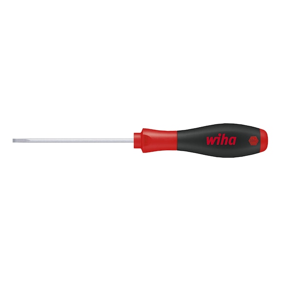 WIHA screwdriver SoftFinish slotted with round blade 4.5 mm x 80 mm 27753 - Slotted screwdriver