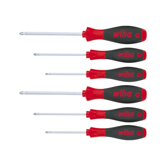 WIHA screwdriver set SoftFinish Phillips Pozidriv 6-piece 26146 - Screwdriver set