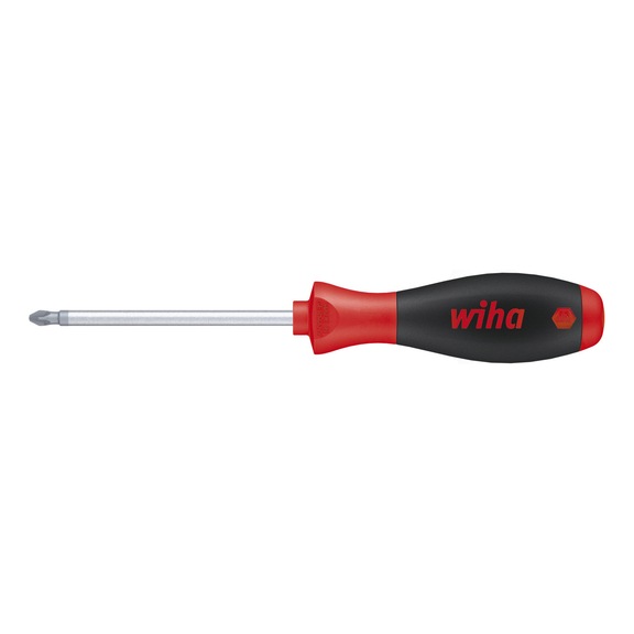WIHA Screwdriver SoftFinish Pozidriv with round blade PZ1 x 80 mm 00770 - Phillips screwdriver