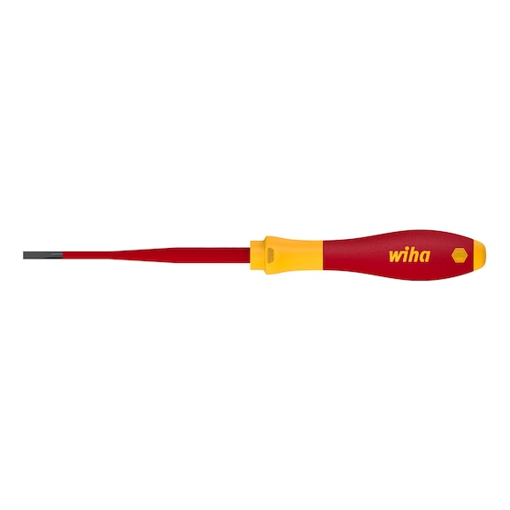 WIHA screwdriver SoftFinish electric slimFix slotted 4.5 mm x 125 mm 35501 - Slotted screwdriver