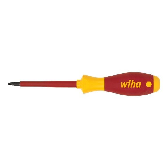 WIHA Screwdriver SoftFinish electric Pozidriv PZ1 x 80 mm 00878 - Phillips screwdriver