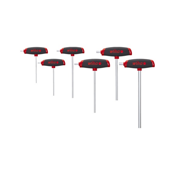 WIHA L-key with cross handle Set ComfortGrip hexagon 6-piece 45620 - Hexagon socket wrench with cross handle
