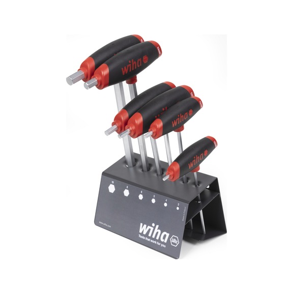 WIHA L-key with cross-handle Set ComfortGrip hexagon 7-piece 45621 - Hexagon socket wrench with cross handle