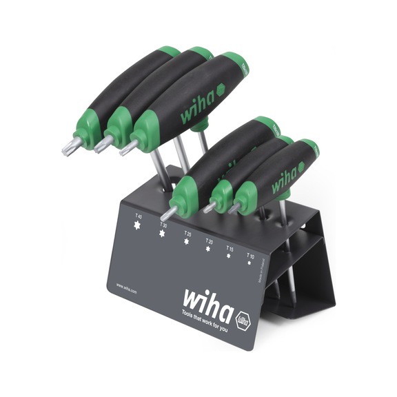 WIHA L-key with cross-handle Set ComfortGrip TX 7-piece 45623 - Hexagon socket wrench with cross handle