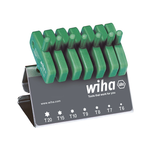 WIHA L-key with key handle set TX 8-piece black oxidized 25624 - Hex key