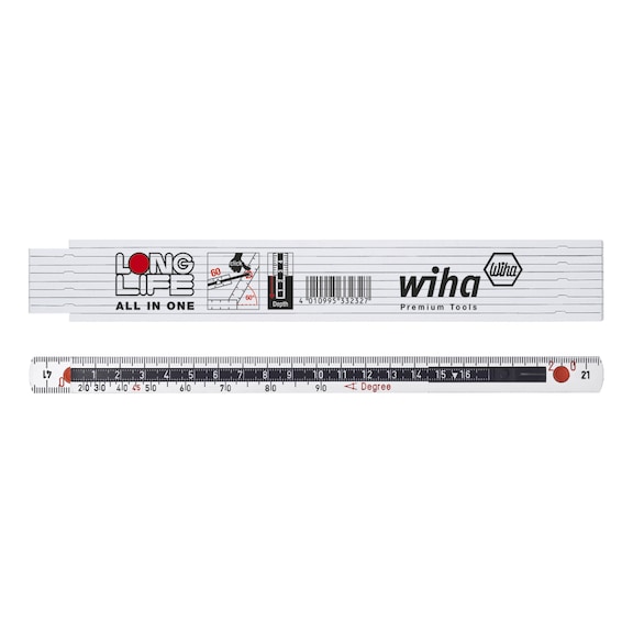WIHA folding rule Longlife All in One 2 m metric 10 links 15 mm 33232 - Scale