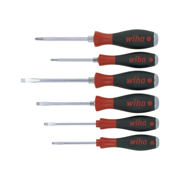 WIHA screwdriver SoftFinish slotted Phillips 6-piece 21250 21250 - Phillips screwdriver