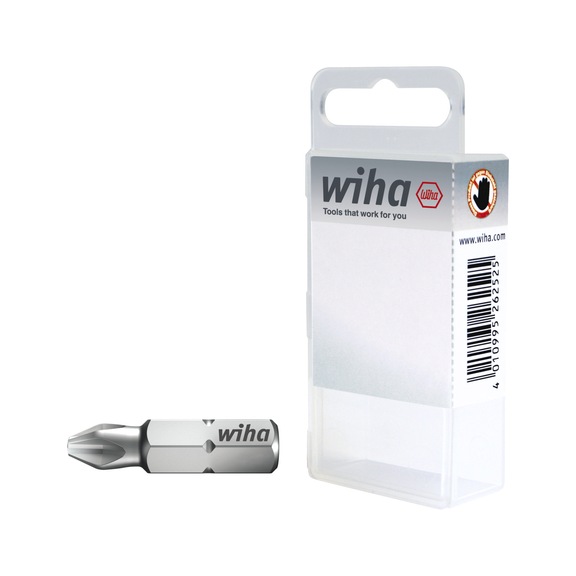 WIHA Bit Set Standard 25 mm Phillips PH1 10-piece 1/4 inch C6.3 in box 32055 - Bit set