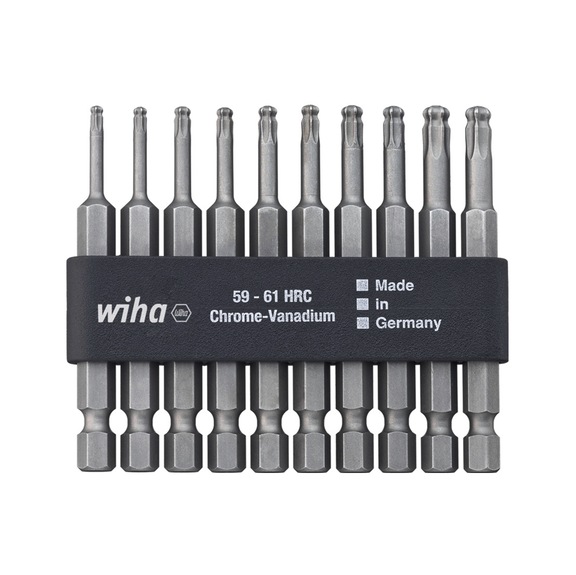 WIHA Bit Set Professional 70 mm TX Kugelkopf 11-teilig 1/4 Zoll 32804 - Bitsatz